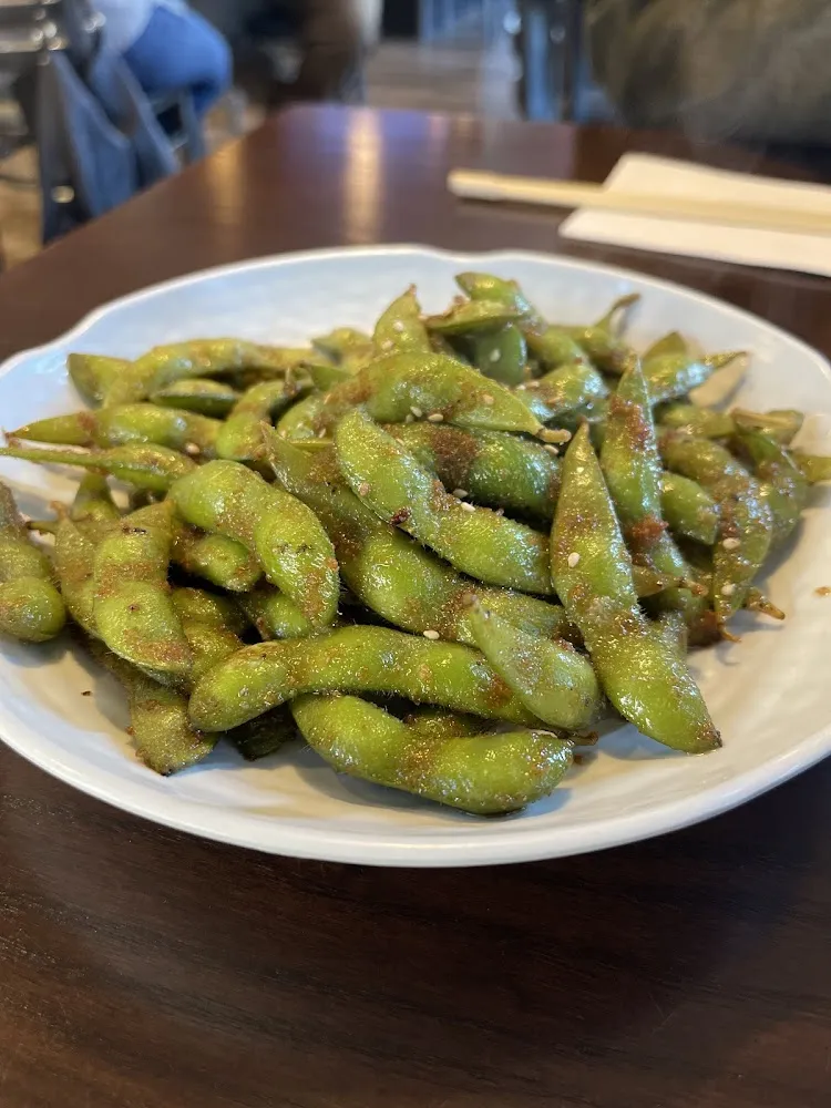 Spicy Garlic Edamame